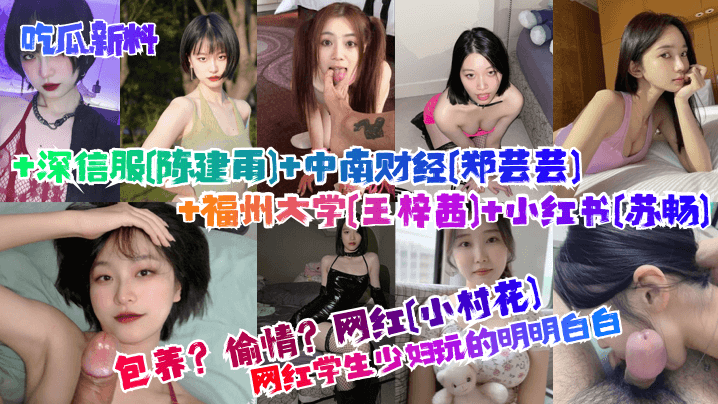 NYSG-779 吃瓜新料包养偷情学生少妇玩的明明白白网红小村花深信服陈建雨中南财经郑芸芸福州大学王梓茜小红书苏畅