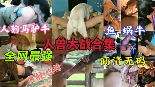 人兽大战合集！极品骚母狗被巨根狂干到失禁内射