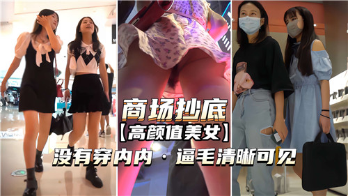 商场偷拍高颜值美女真空上阵，嫩逼毛根根清晰可见